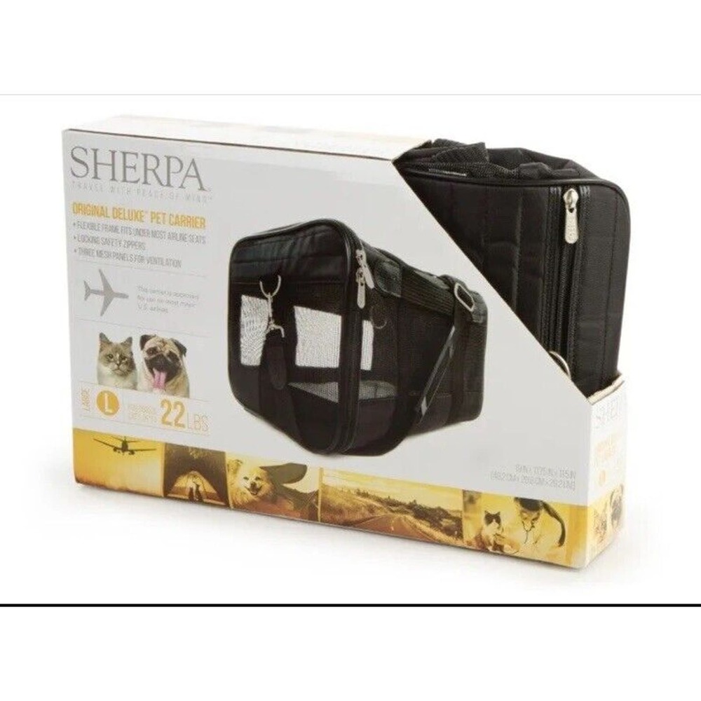 Sherpa Original Deluxe Pet Carrier, Large, Airline Approved